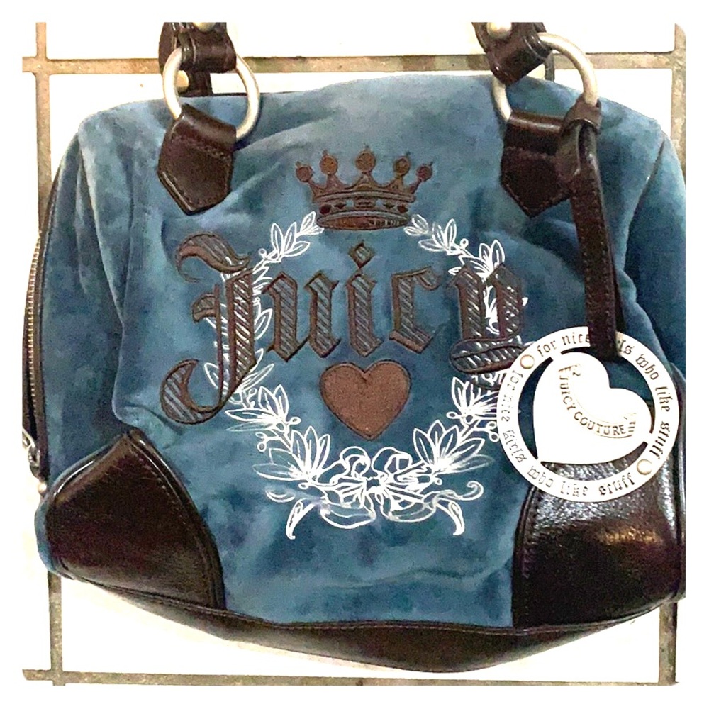 Juicy couture velvet hand bag